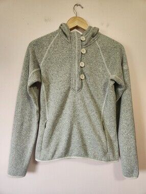 The North Face Women's Crescent Hooded Pullover Light Heather Gray Size M EUC